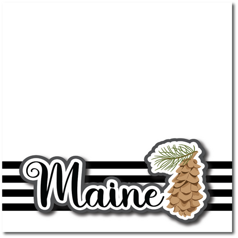 Maine - Printed Premade Scrapbook Page 12x12 Layout