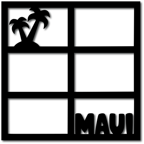 Maui - 6 Frames - Scrapbook Overlay - Digital Cut File - SVG - INSTANT DOWNLOAD