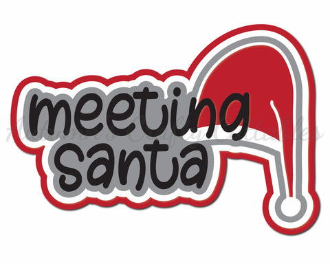 Meeting Santa - Scrapbook Page Title Die Cut