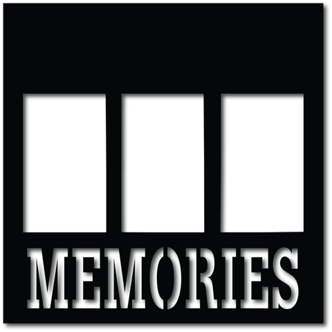 Memories - 3 Frames - Scrapbook Overlay - Digital Cut File - SVG - INSTANT DOWNLOAD