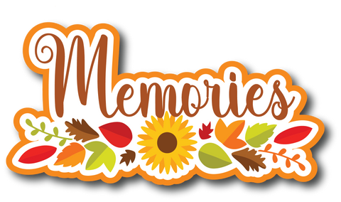 Memories - Scrapbook Page Title Die Cut