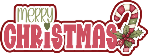 Merry Christmas - Scrapbook Page Title Die Cut