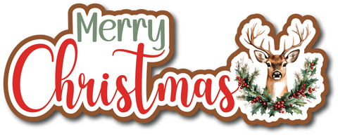 Merry Christmas - Scrapbook Page Title Die Cut