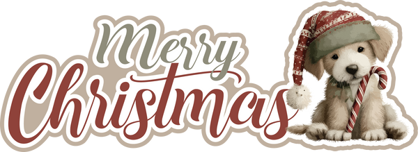 Merry Christmas - Scrapbook Page Title Die Cut