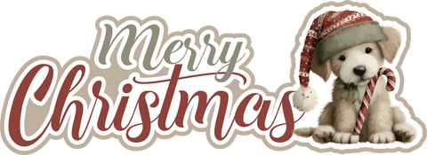 Merry Christmas - Scrapbook Page Title Die Cut