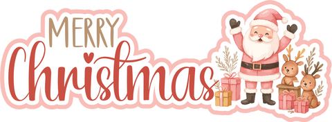 Merry Christmas - Scrapbook Page Title Die Cut