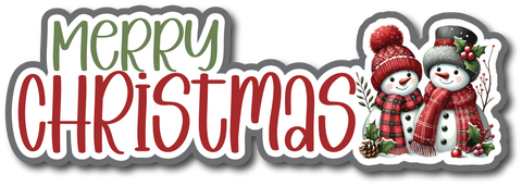 Merry Christmas - Scrapbook Page Title Die Cut