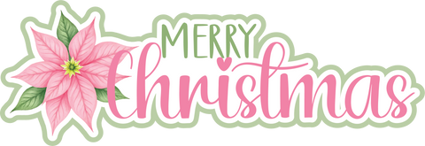 Merry Christmas - Scrapbook Page Title Die Cut