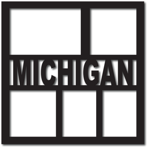 Michigan - 5 Frames - Scrapbook Overlay - Digital Cut File - SVG - INSTANT DOWNLOAD