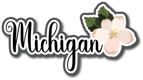 Michigan - Scrapbook Page Title Die Cut