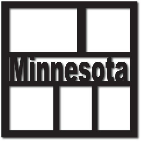 Minnesota - 5 Frames - Scrapbook Overlay - Digital Cut File - SVG - INSTANT DOWNLOAD