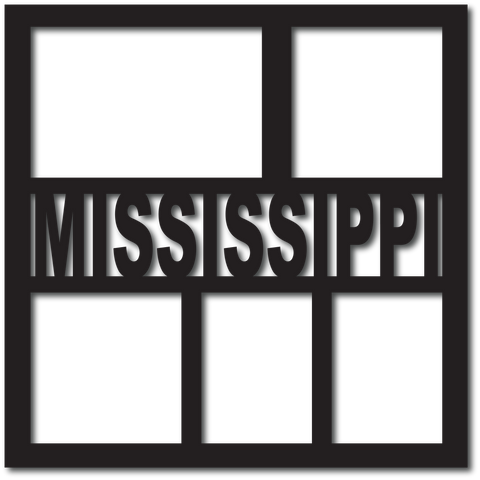 Mississippi - 5 Frames - Scrapbook Overlay - Digital Cut File - SVG - INSTANT DOWNLOAD
