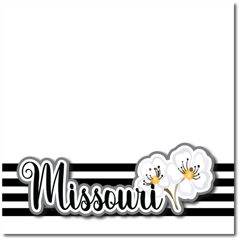 Missouri- Printed Premade Scrapbook Page 12x12 Layout