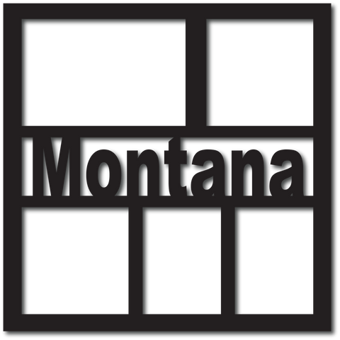 Montana - 5 Frames - Scrapbook Overlay - Digital Cut File - SVG - INSTANT DOWNLOAD