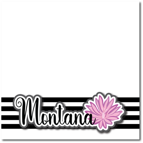 Montana - Printed Premade Scrapbook Page 12x12 Layout