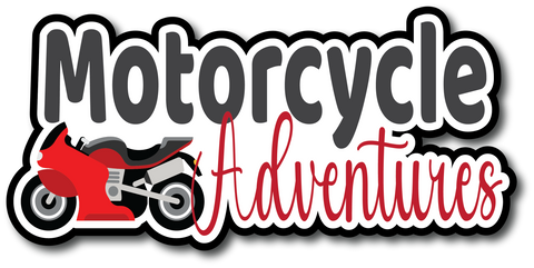 Motorcycle Adventures - Scrapbook Page Title Die Cut