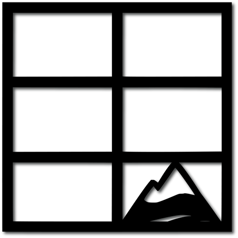 Mountains - 6 Frames - Scrapbook Overlay - Digital Cut File - SVG - INSTANT DOWNLOAD