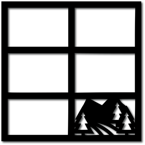 Mountains - 6 Frames - Digital Cut File - SVG - INSTANT DOWNLOAD