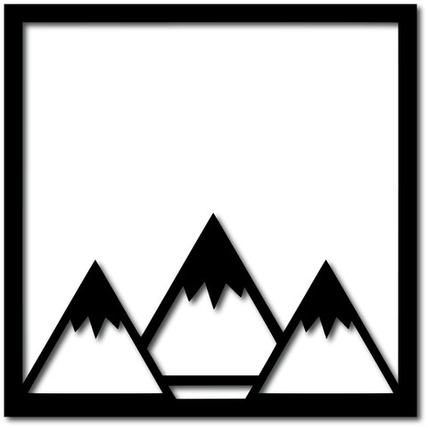 Mountains - Scrapbook Overlay - Digital Cut File - SVG - INSTANT DOWNLOAD