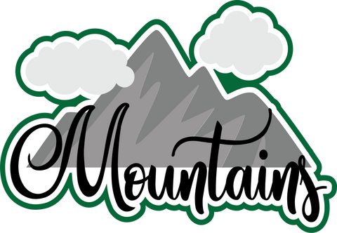 Mountains - Scrapbook Page Title Die Cut