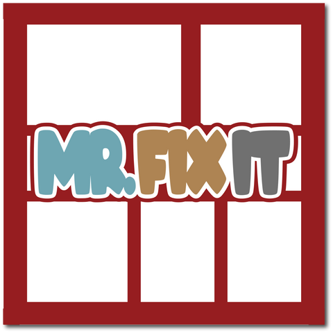 Mr Fix It - Printed Premade Scrapbook Page 12x12 Layout