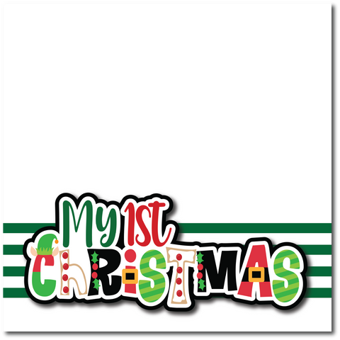 My 1st Christmas - Printed Premade Scrapbook Page 12x12 Layout