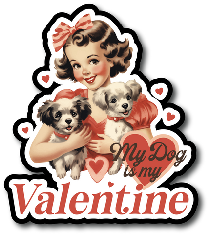 My Dog is My Valentine - Scrapbook Page Title Die Cut