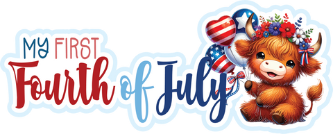 My First Fourth of July - Scrapbook Page Title Die Cut