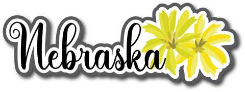 Nebraska - Scrapbook Page Title Die Cut