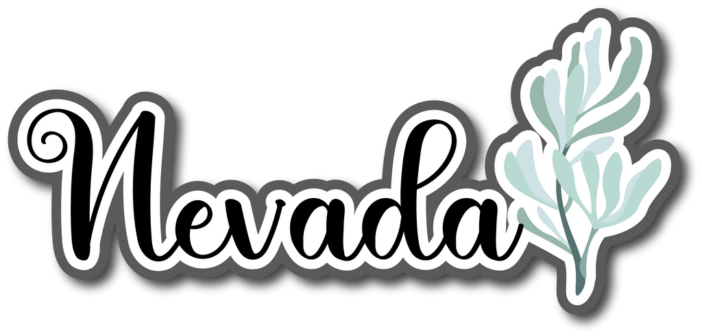 Nevada Adventure Scrapbook Stickers Sheet - 12x12 Inch, Themed Decals For Crafting & Memory Books