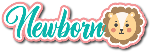 Newborn - Scrapbook Page Title Sticker