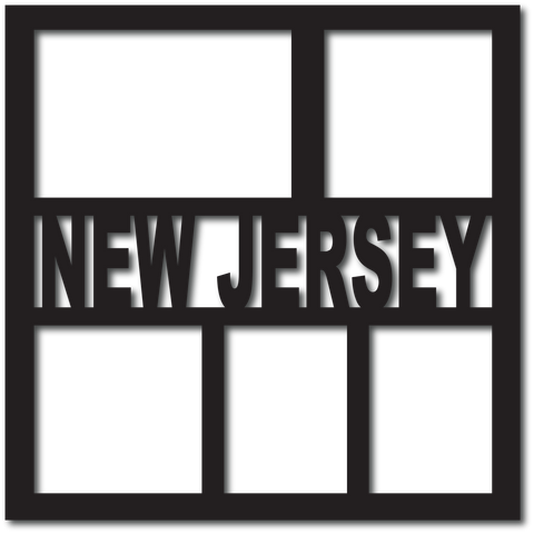New Jersey - 5 Frames - Digital Cut File - SVG - INSTANT DOWNLOAD