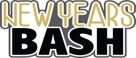 New Years Bash - Scrapbook Page Title Die Cut