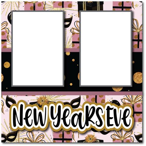 New Years Eve - Printed Premade Scrapbook Page 12x12 Layout