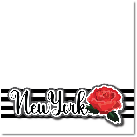 New York - Printed Premade Scrapbook Page 12x12 Layout