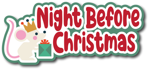 Night Before Christmas - Scrapbook Page Title Die Cut