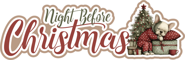 Night Before Christmas - Scrapbook Page Title Sticker