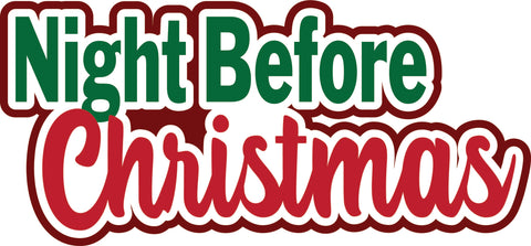 Night Before Christmas - Scrapbook Page Title Die Cut
