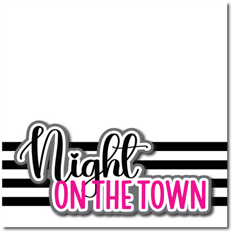 Night on the Town - Printed Premade Scrapbook Page 12x12 Layout