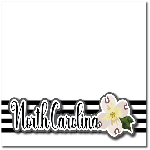 North Carolina - Printed Premade Scrapbook Page 12x12 Layout