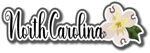 North Carolina - Scrapbook Page Title Die Cut