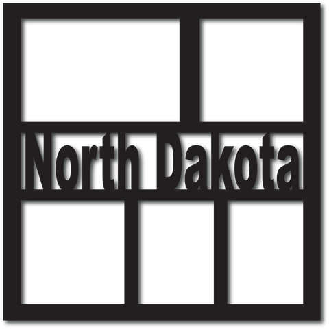 North Dakota - 5 Frames - Digital Cut File - SVG - INSTANT DOWNLOAD