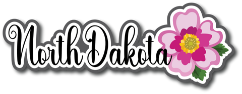 North Dakota - Scrapbook Page Title Die Cut