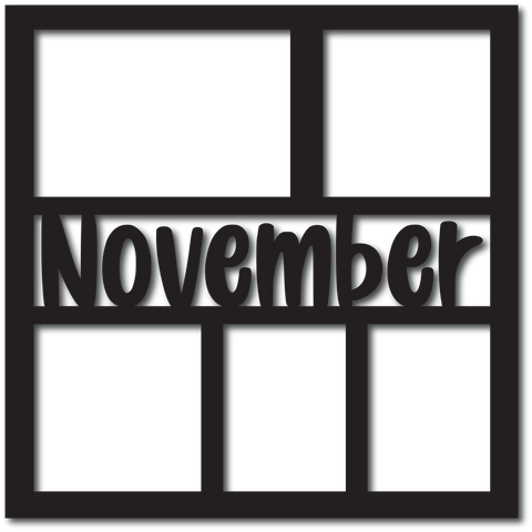 November - 5 Frames - Digital Cut File - SVG - INSTANT DOWNLOAD