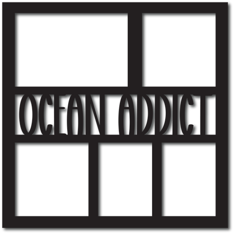 Ocean Addict - 5 Frames - Digital Cut File - SVG - INSTANT DOWNLOAD