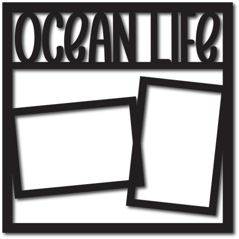 Ocean Life - 2 Frames - Digital Cut File - SVG - INSTANT DOWNLOAD