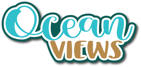 Ocean Views - Scrapbook Page Title Die Cut