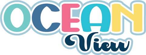 Ocean View - Scrapbook Page Title Die Cut