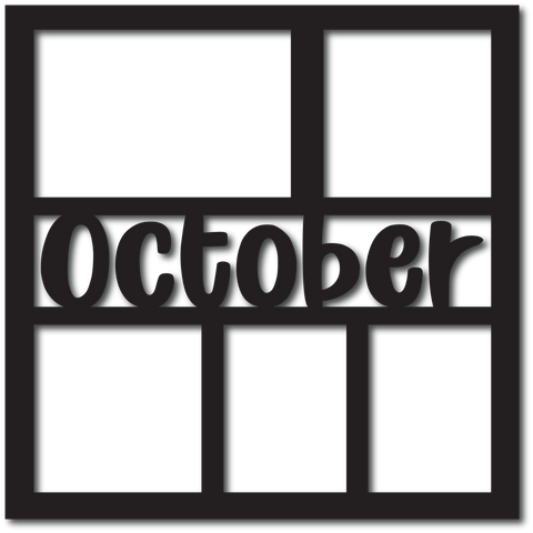 October - 5 Frames - Digital Cut File - SVG - INSTANT DOWNLOAD