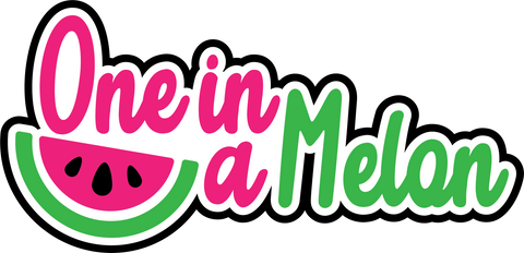 One in a Melon - Scrapbook Page Title Die Cut